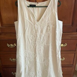 Lafayette 148 New York beaded Cream Dress